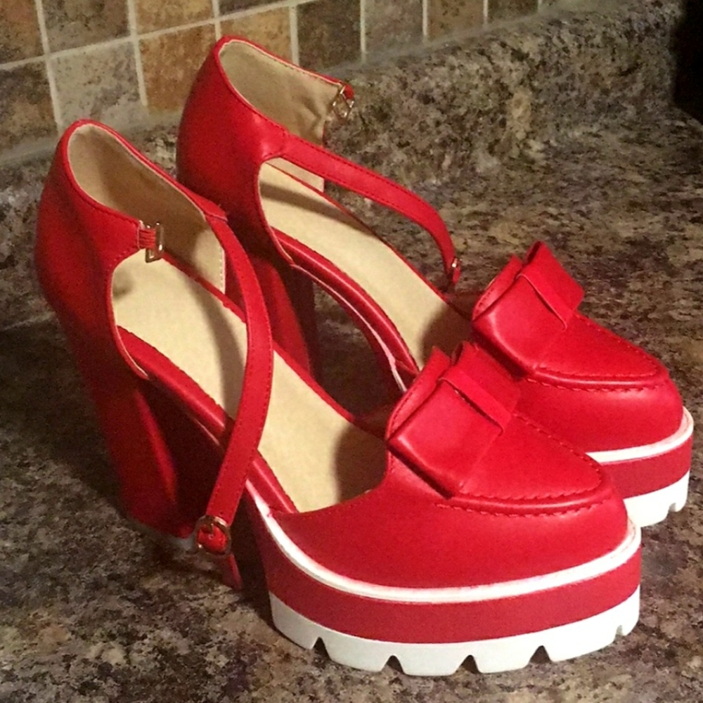 New Fun Red and White Shoes